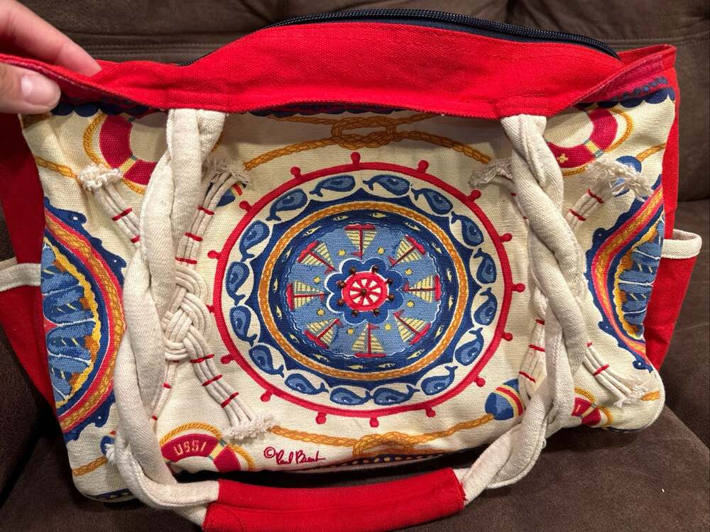 Paul Brent Coastal Paradise Nautical Beach Tote Bag with Matching Mirror